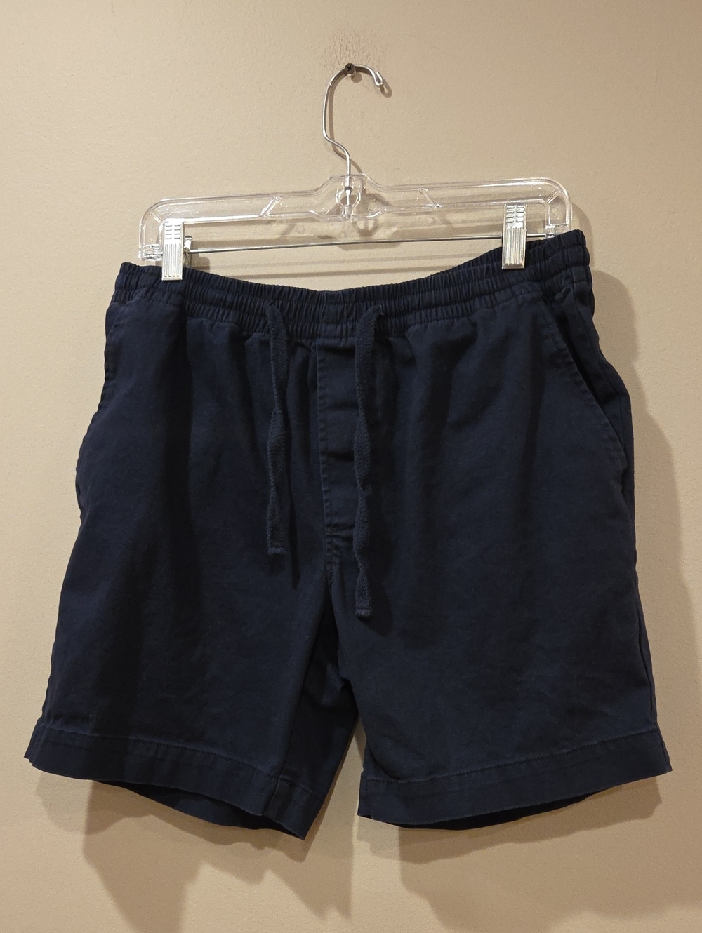 NAUTICA Men's 7" Navy Drawstring Casual Shorts